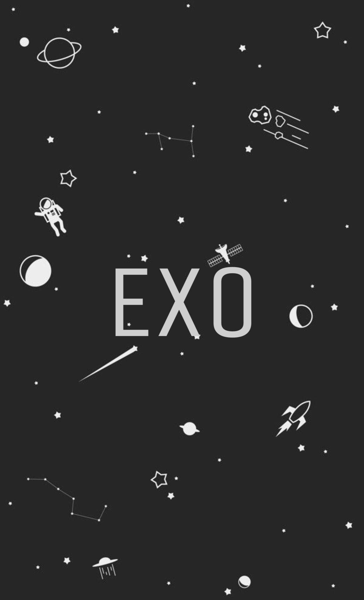 EXO Galaxy Fan Art Тапет