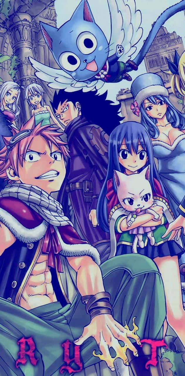 Fairy Tail Естетичен Цветен Разворот Тапет