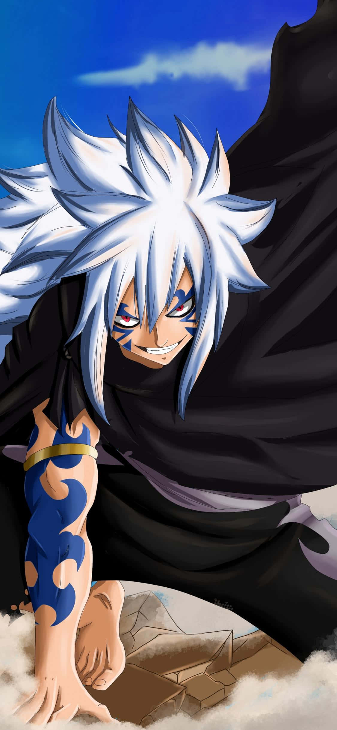 Fairy Tail iPhone Персонаж Acnologia Усмихнат Тапет