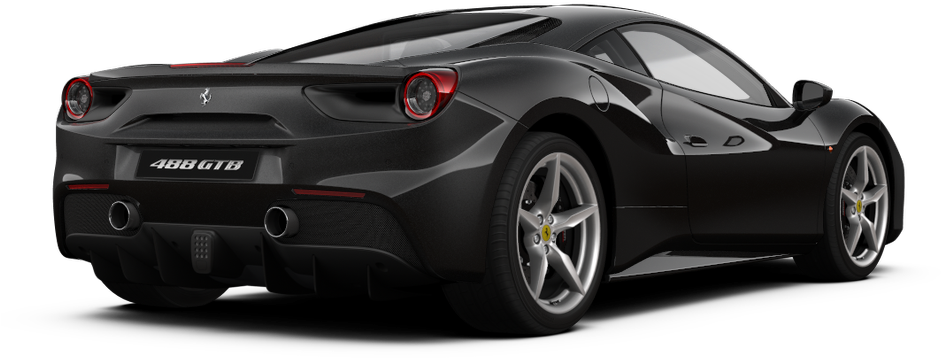 Ferrari 488 GTB изглед отзад Тапет