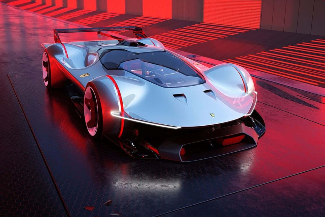Наслаждение на вятъра в емблематично Ferrari Тапет