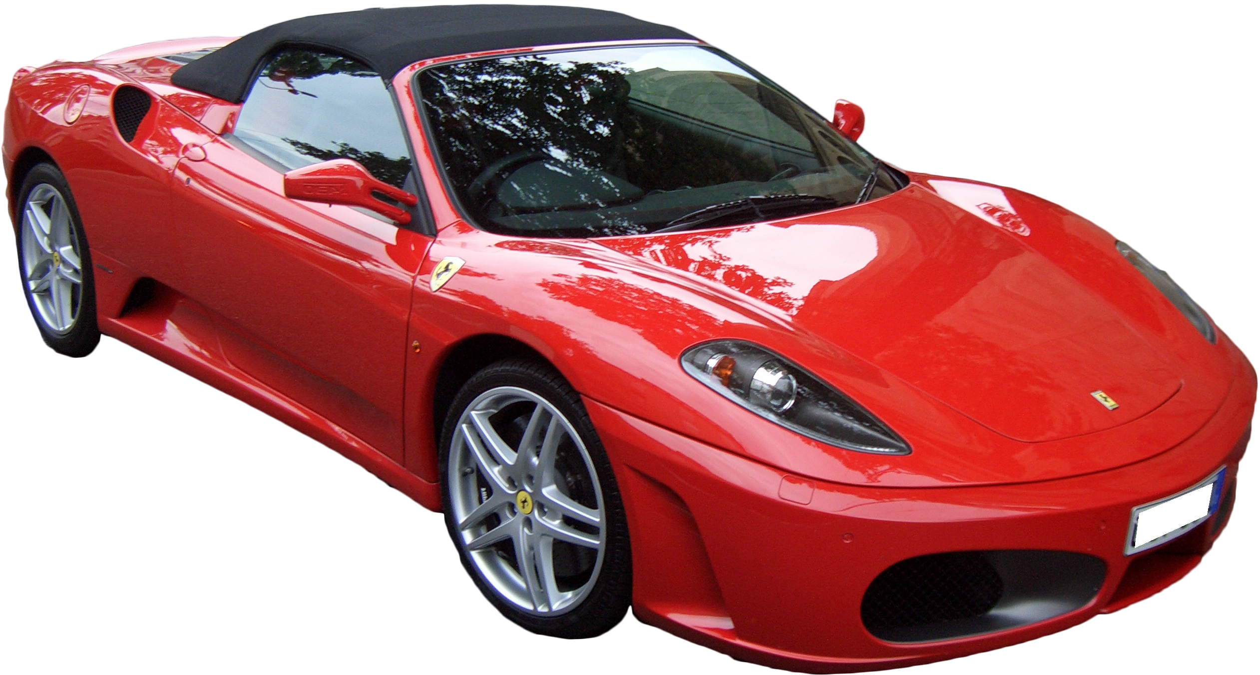 Червена Ferrari F430 Spider с отворот Тапет