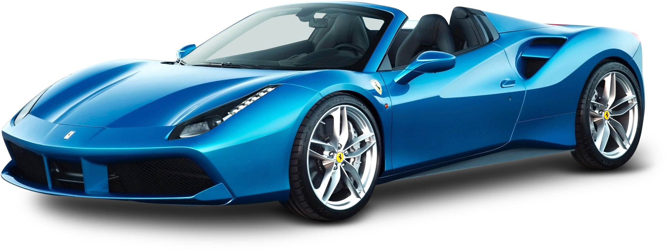 Син Ferrari спортен автомобил в профил Тапет