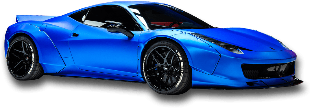 Син Ferrari спортен автомобил изолиран Тапет