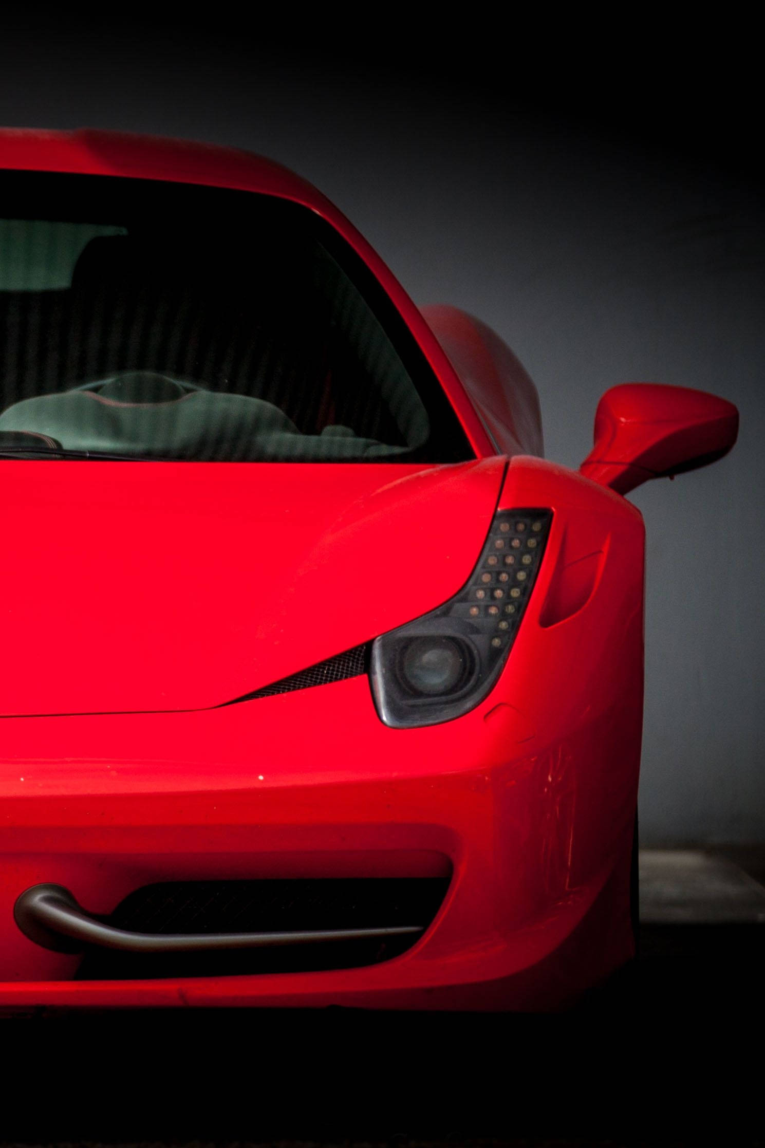 Червен визуализиран Ferrari iPhone Тапет