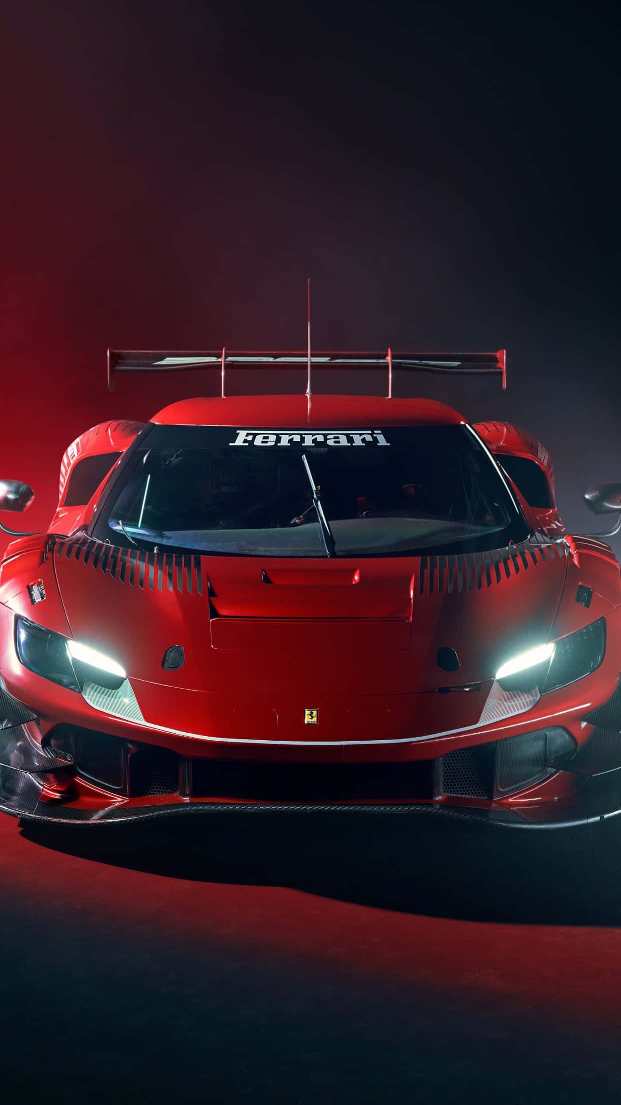 Червен спортен автомобил Ferrari за iPhone X Тапет