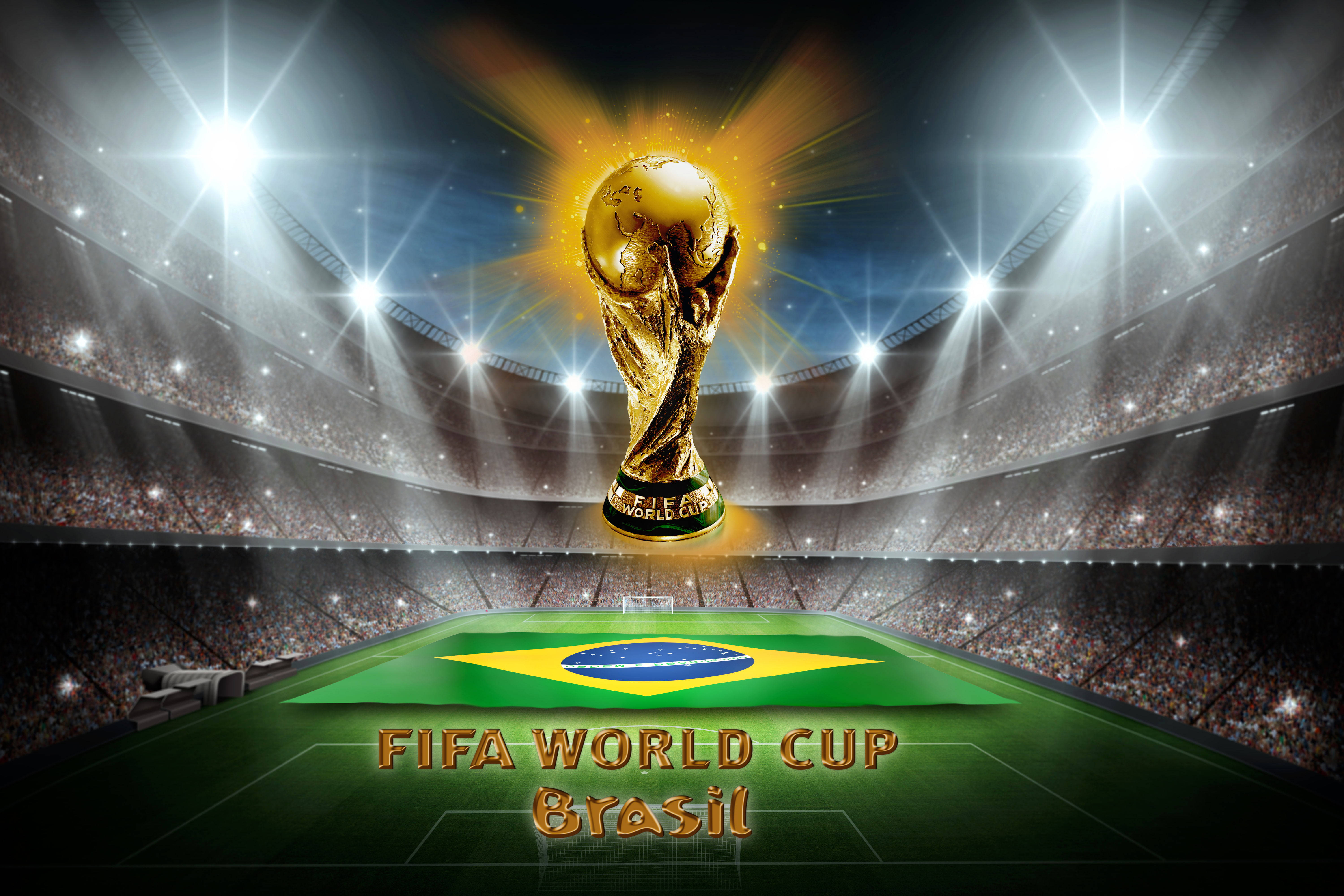 Национален отбор по футбол на Бразилия Трофей от Световното първенство на FIFA Тапет
