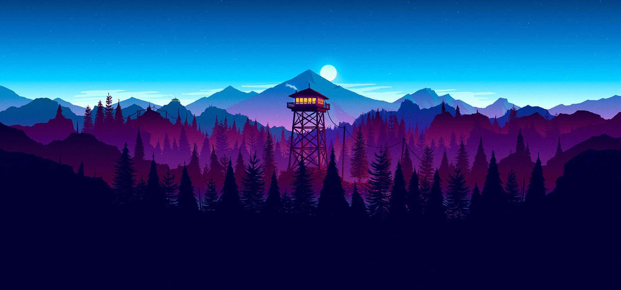 Firewatch Планини Най-добър фон за монитор Тапет