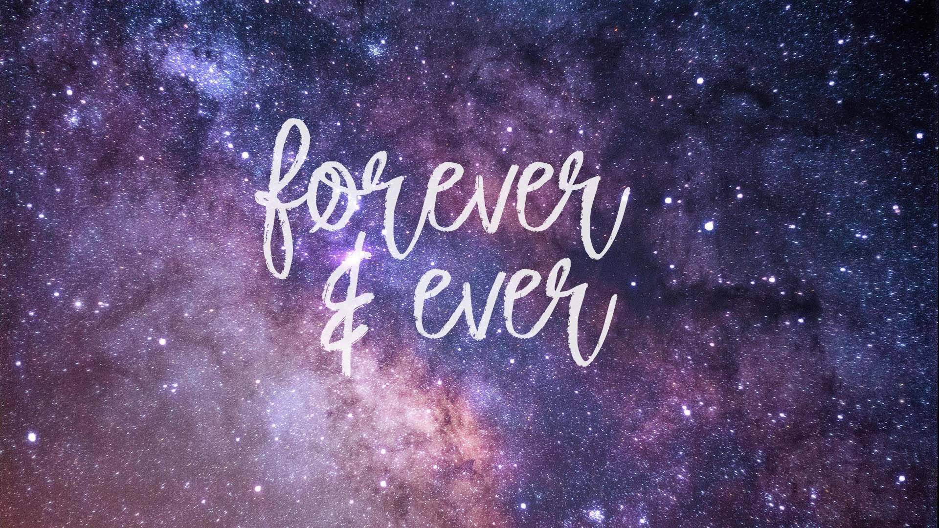 Сладка галактика с Forever & Ever Тапет