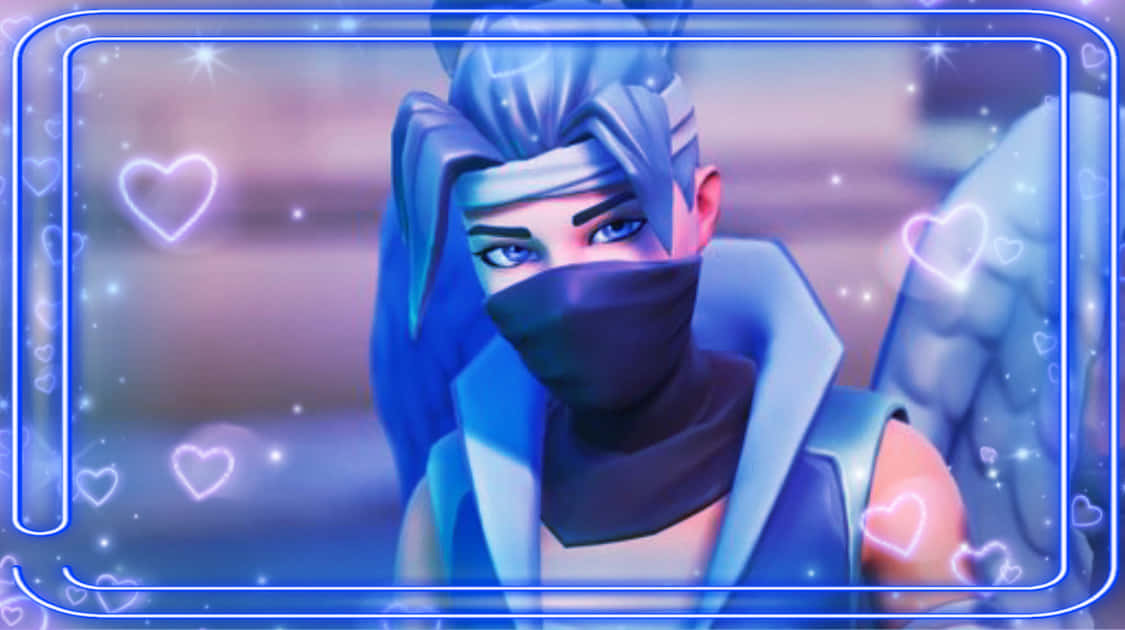 Fortnite Kuno Сини сърца Тапет