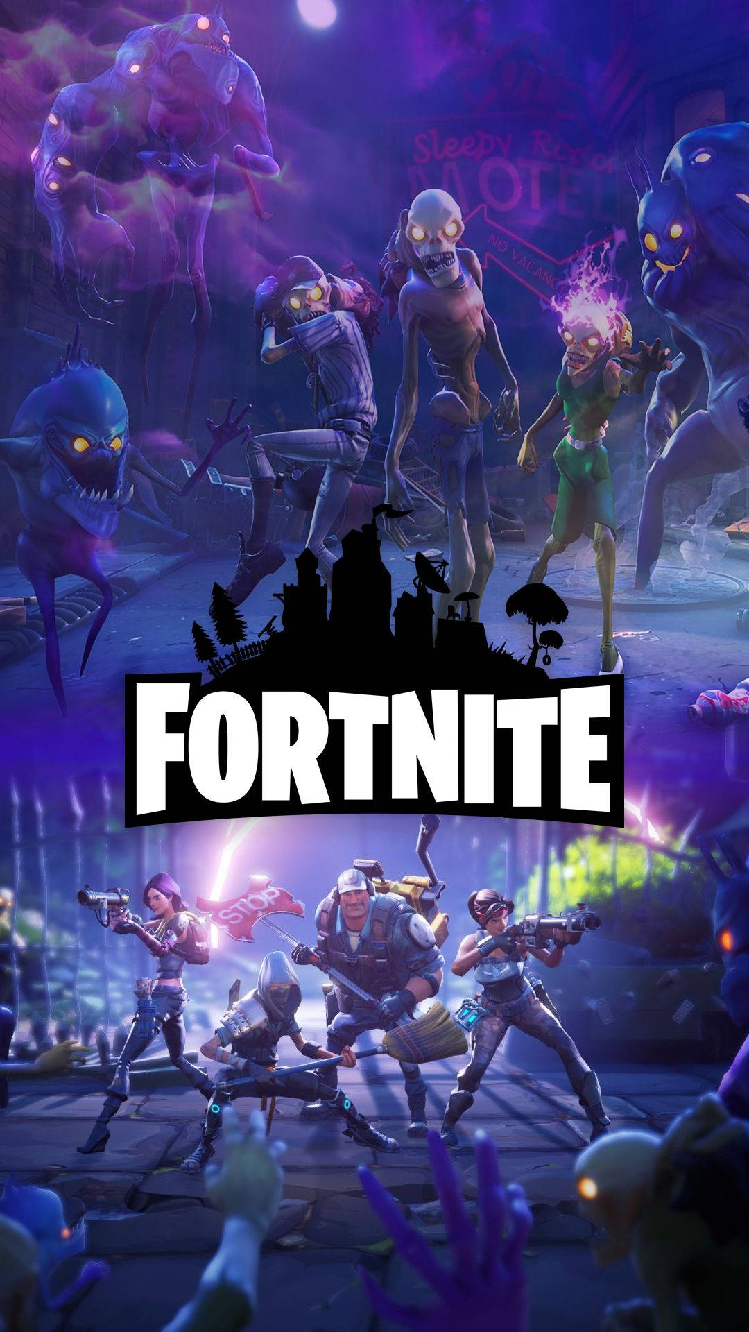 Не се приближавай твърде много до зомби ордата във Fortnite Тапет