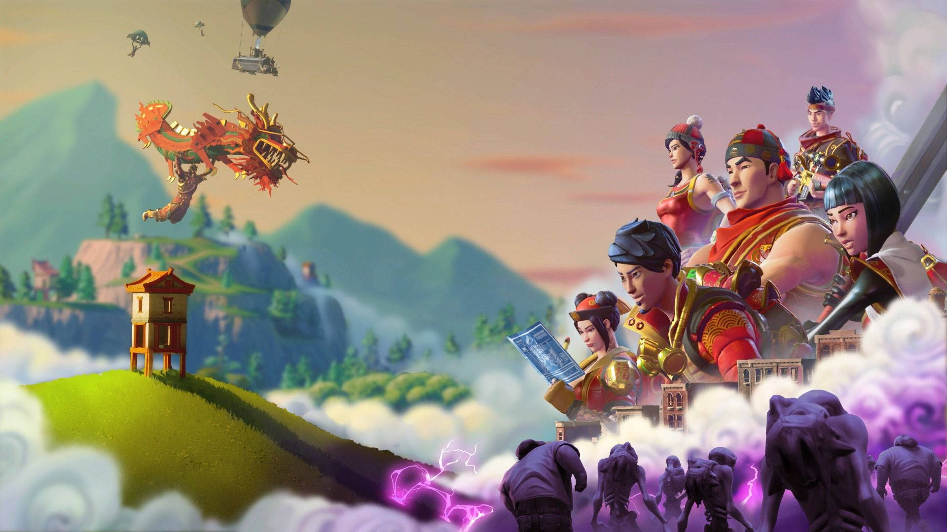 Празнуване на Китайската нова година със стил с Fortnite Тапет