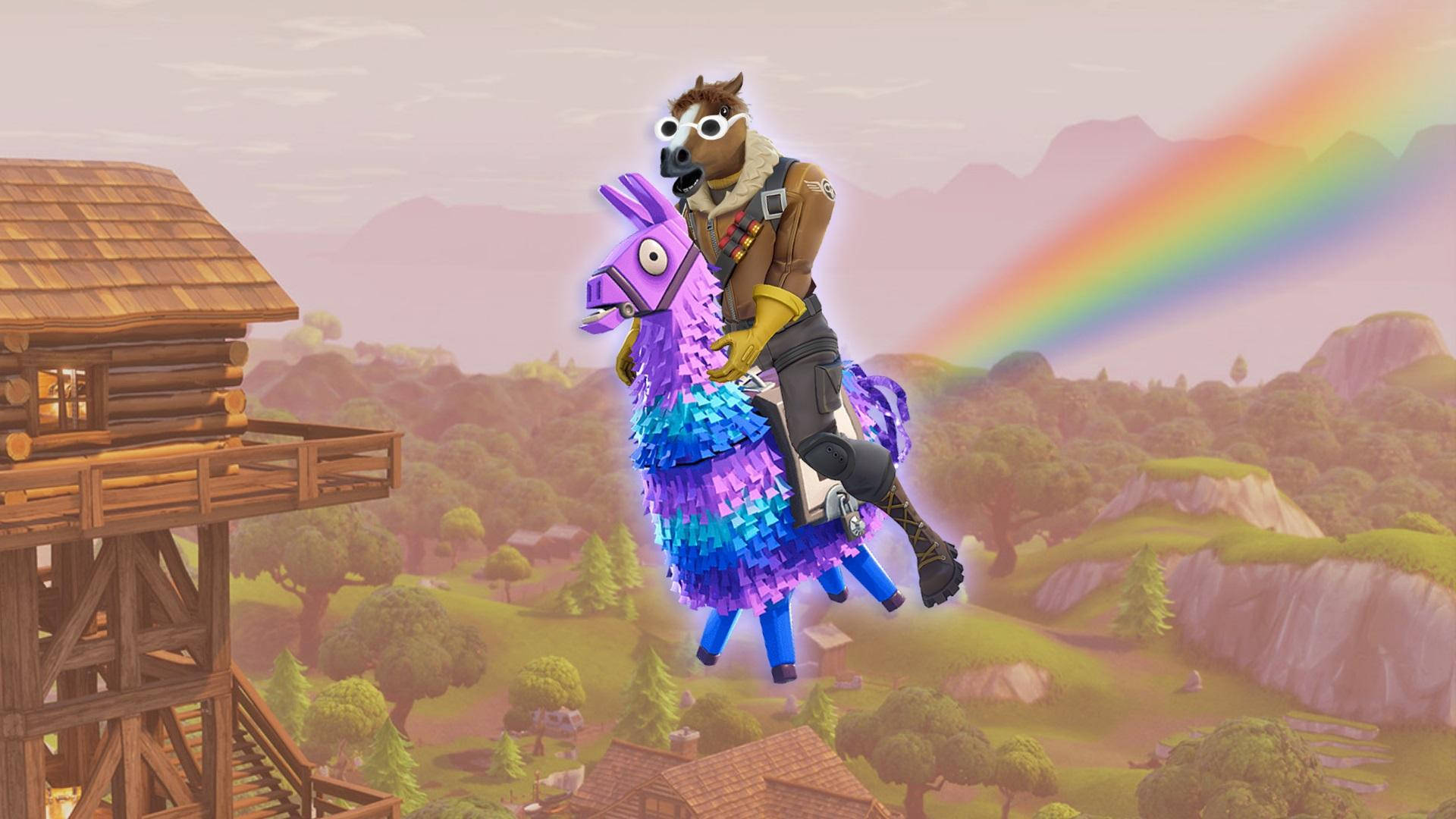 Fortnite меме пони яздене Тапет