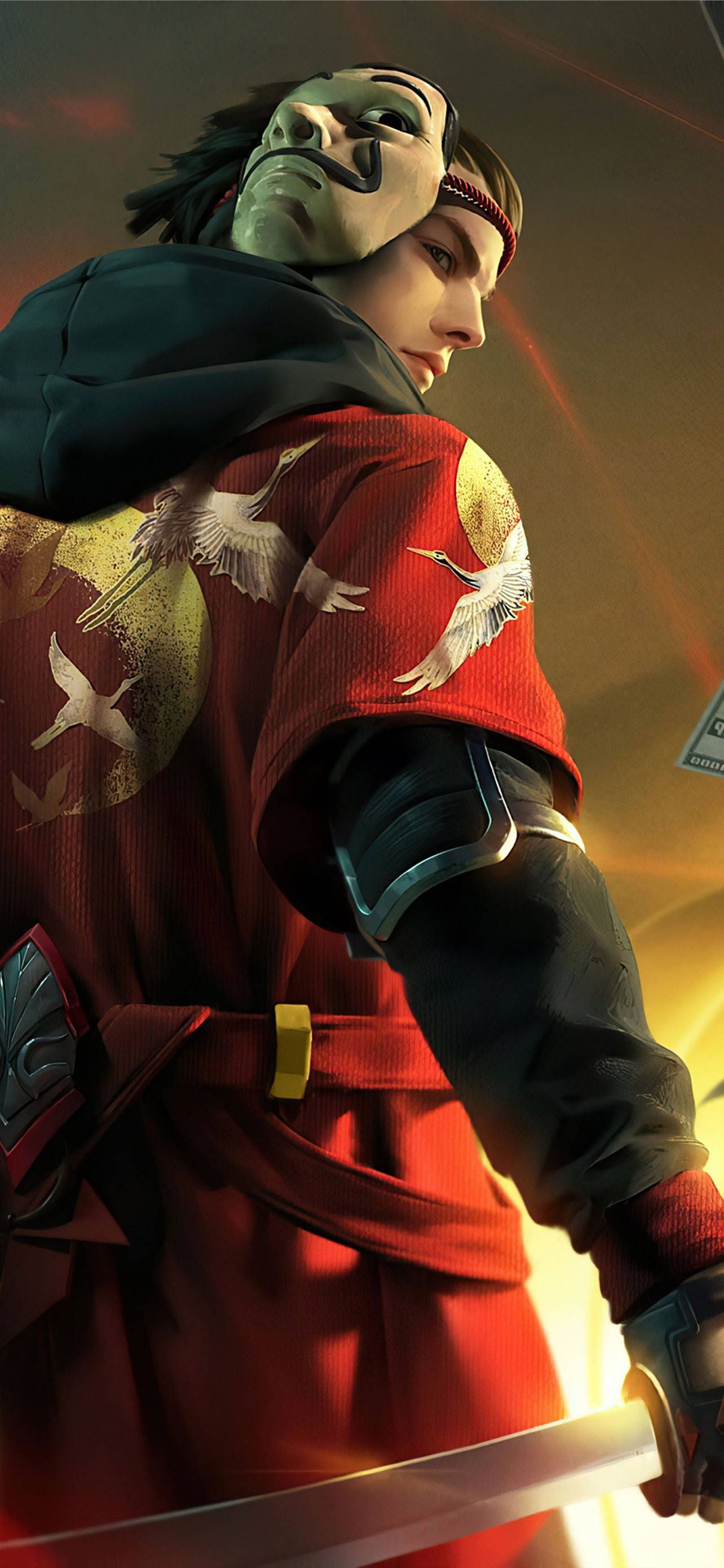 Free Fire Сезон 1 с маска от „Къща от хартия“ Тапет