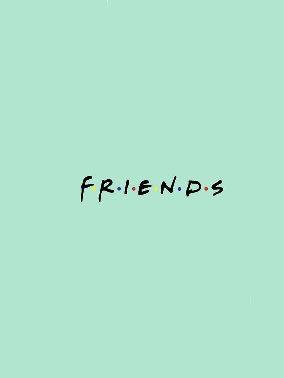 Пастелно зелен фон с шрифт Friends Тапет