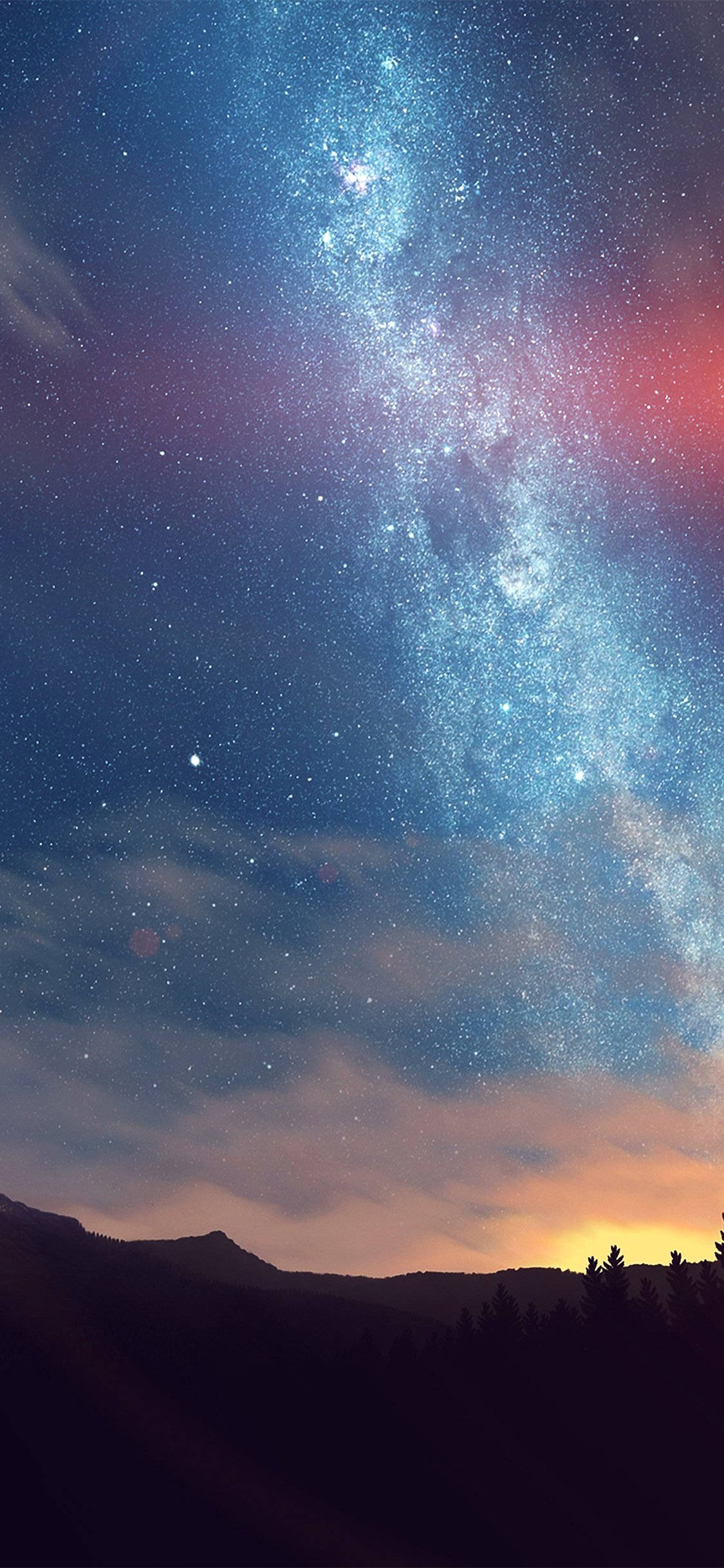 Млечен път Galaxy iPhone 2021 Тапет