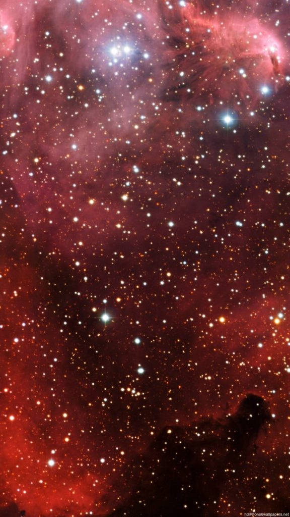 Galaxy Space iPhone в червено Тапет