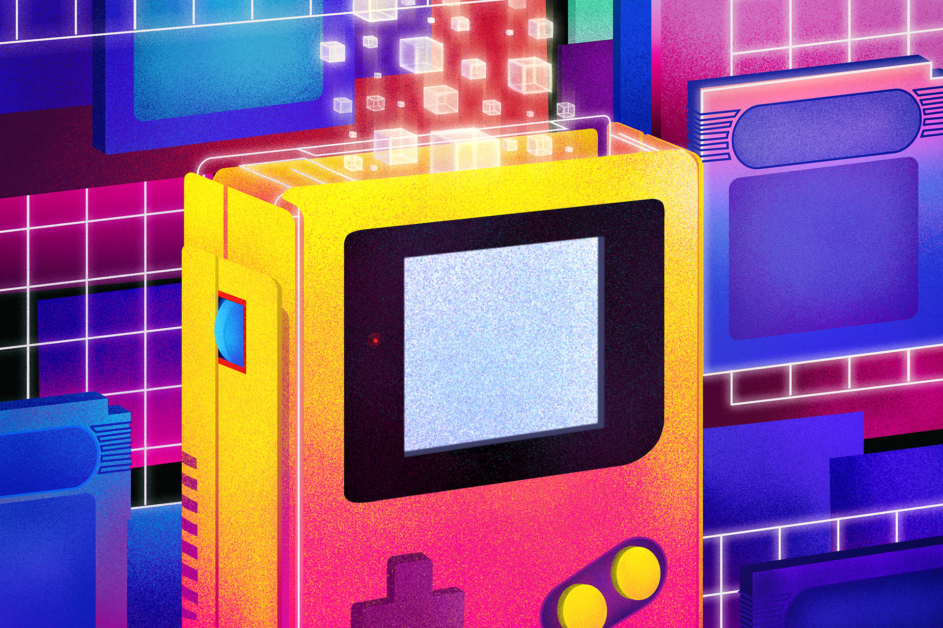 Футуристично изкуство Game Boy Color Тапет