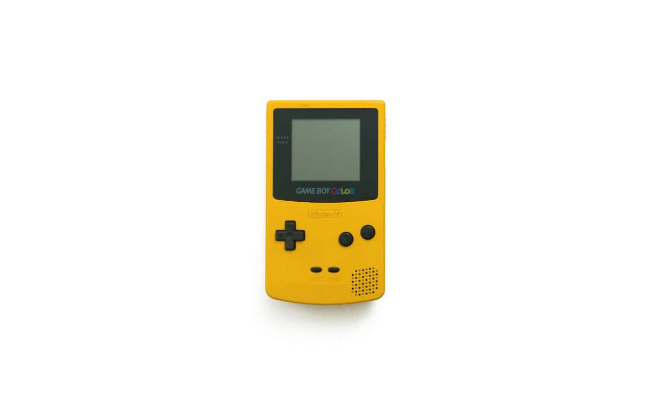 Жълта преносима конзола Game Boy Color Тапет