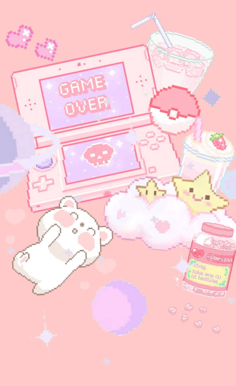 Мека естетика Game Over Тапет