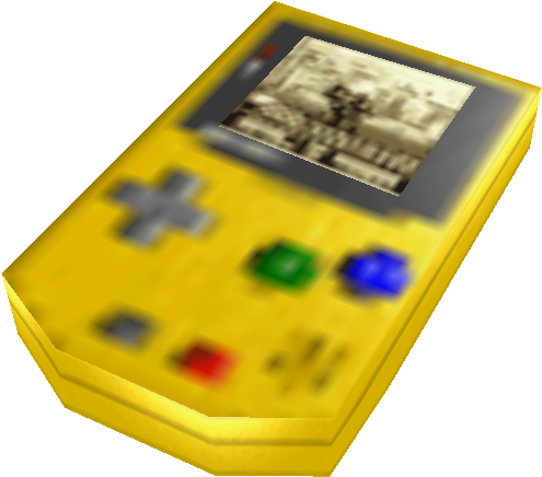 Жълт класически Gameboy с размазан фон Тапет