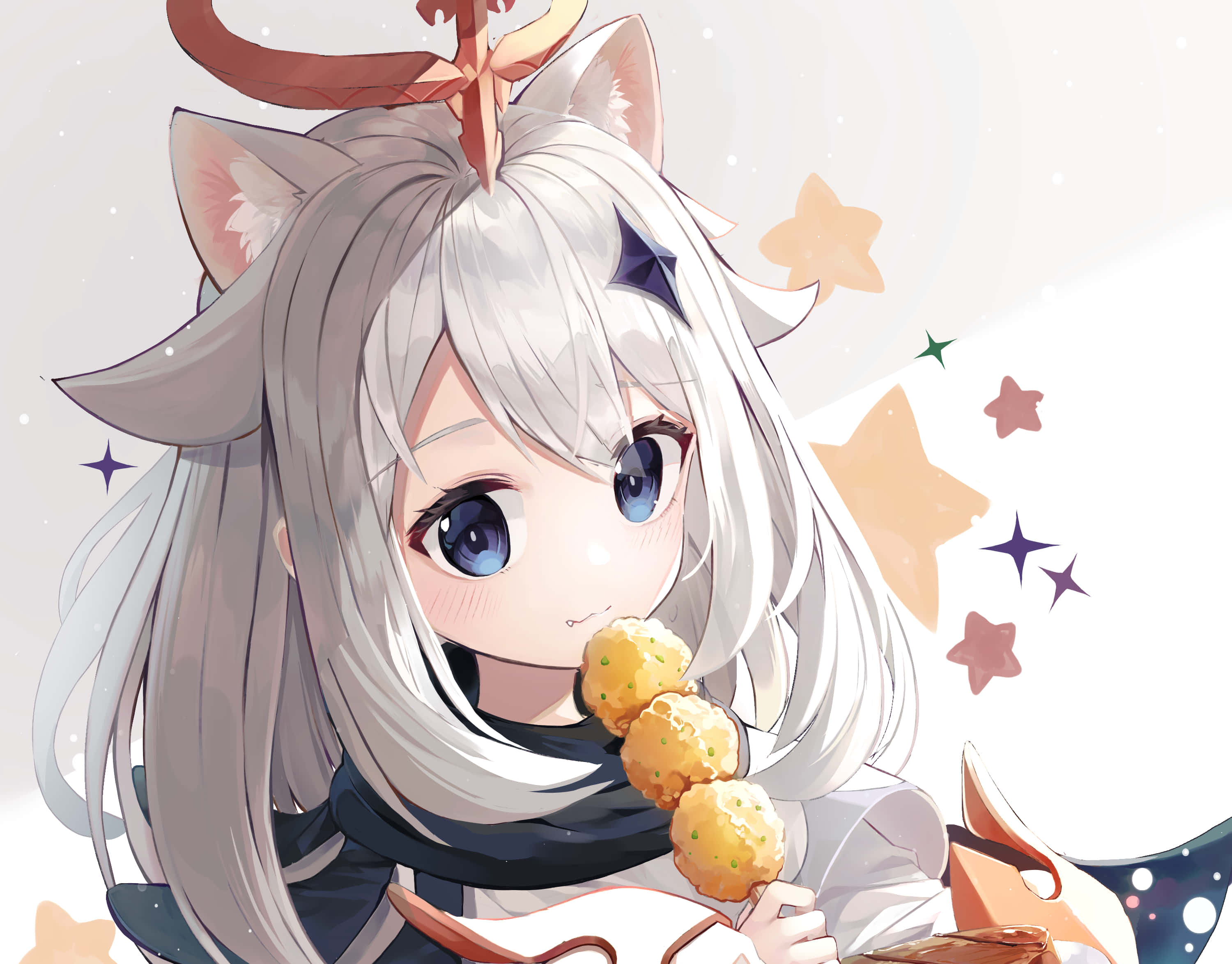 Котка Паймон Genshin PFP Тапет
