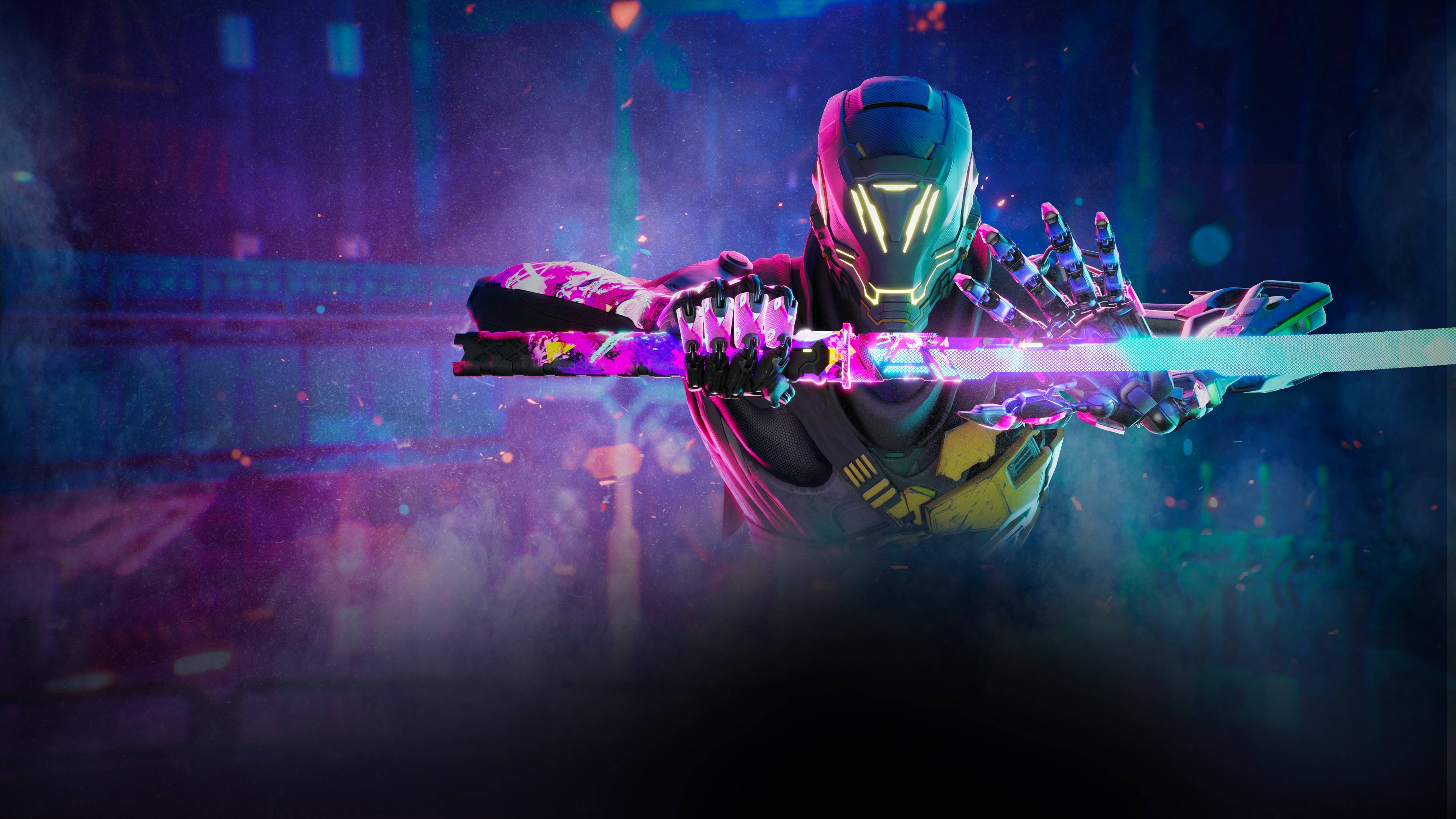 Ghostrunner с меч 1920 x 1080 Gaming Тапет