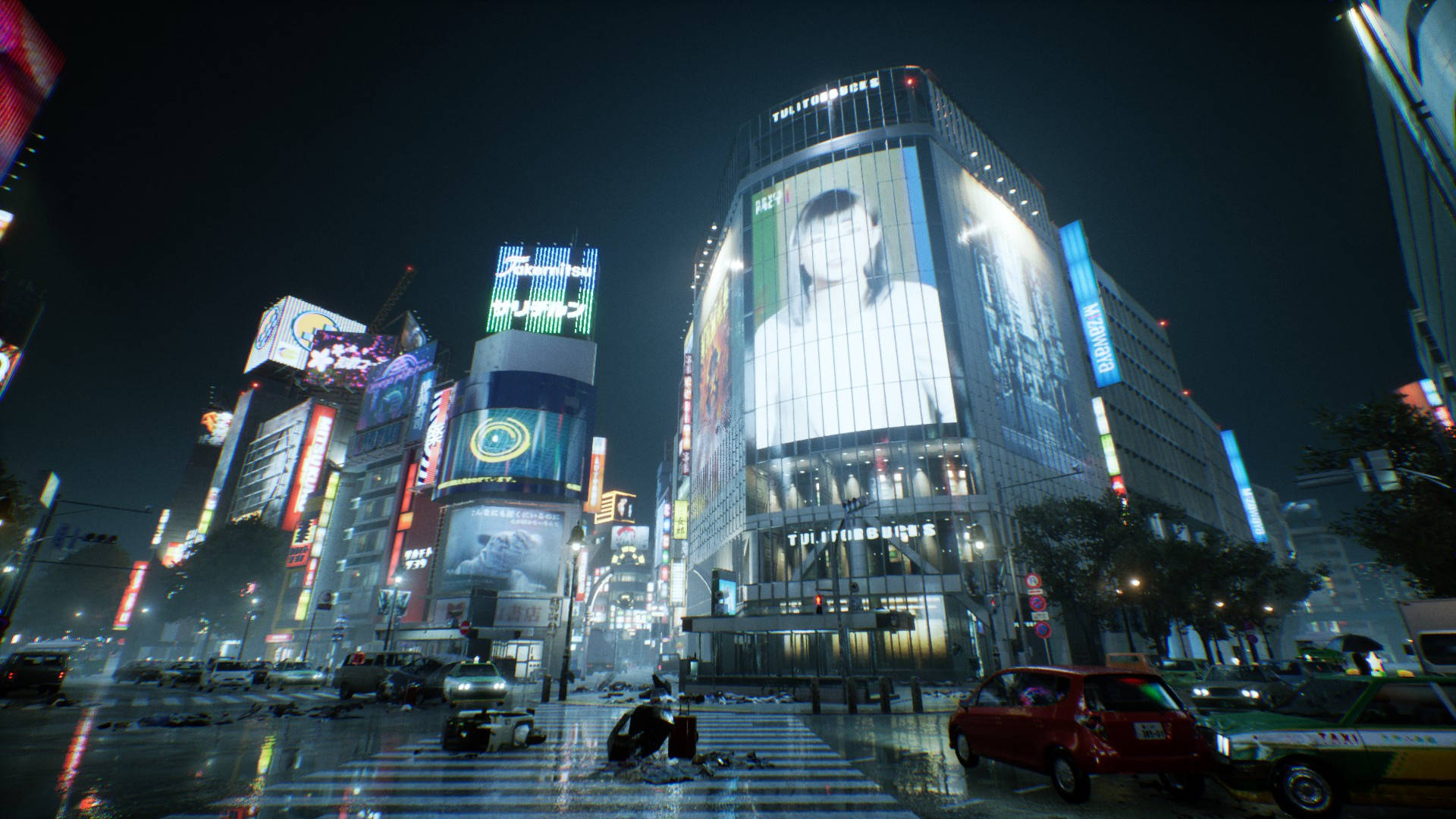 Ghostwire Tokyo Шибуя Кръстопът Тапет