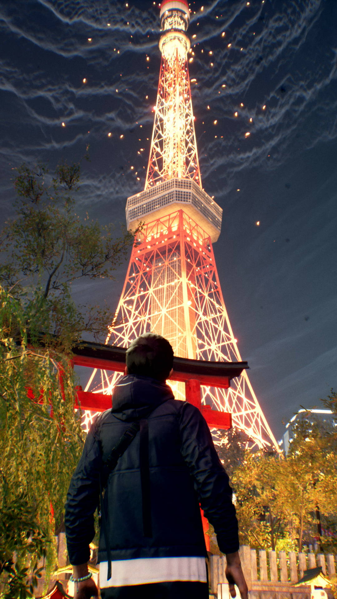 Кула на Токио от Ghostwire Tokyo Тапет
