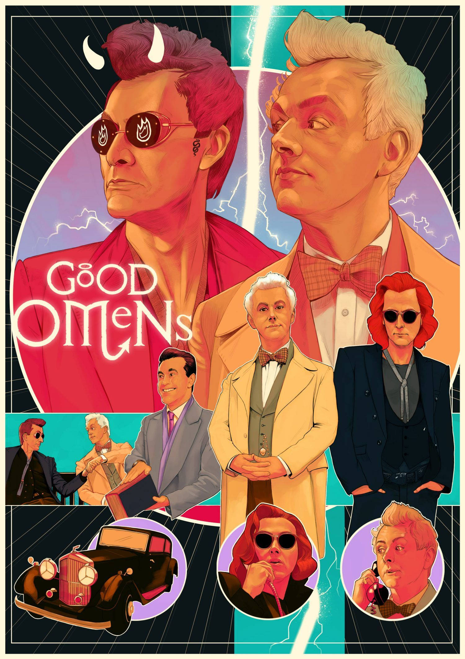 Good Omens Творчески Постер Тапет