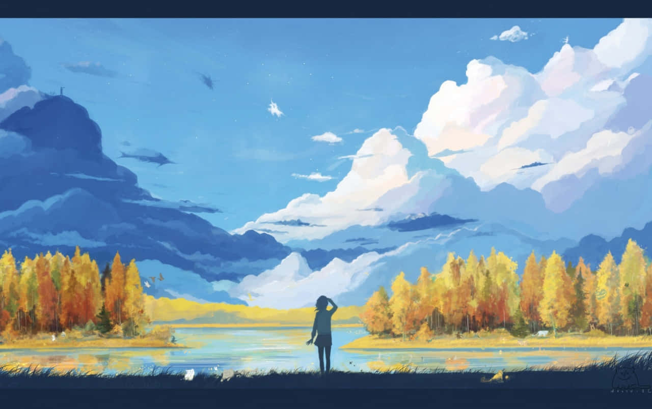 Google Аниме пред река