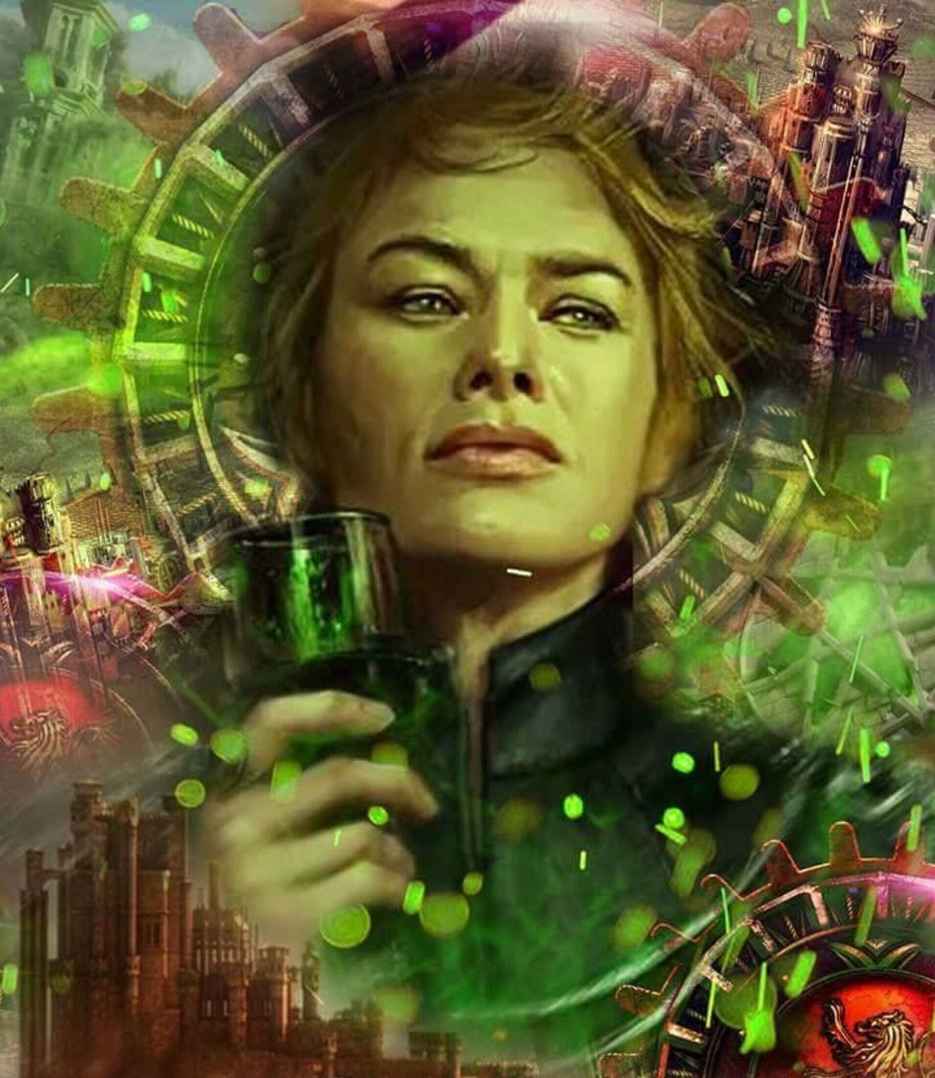 GOT Cersei Lannister дигитално изкуство Тапет