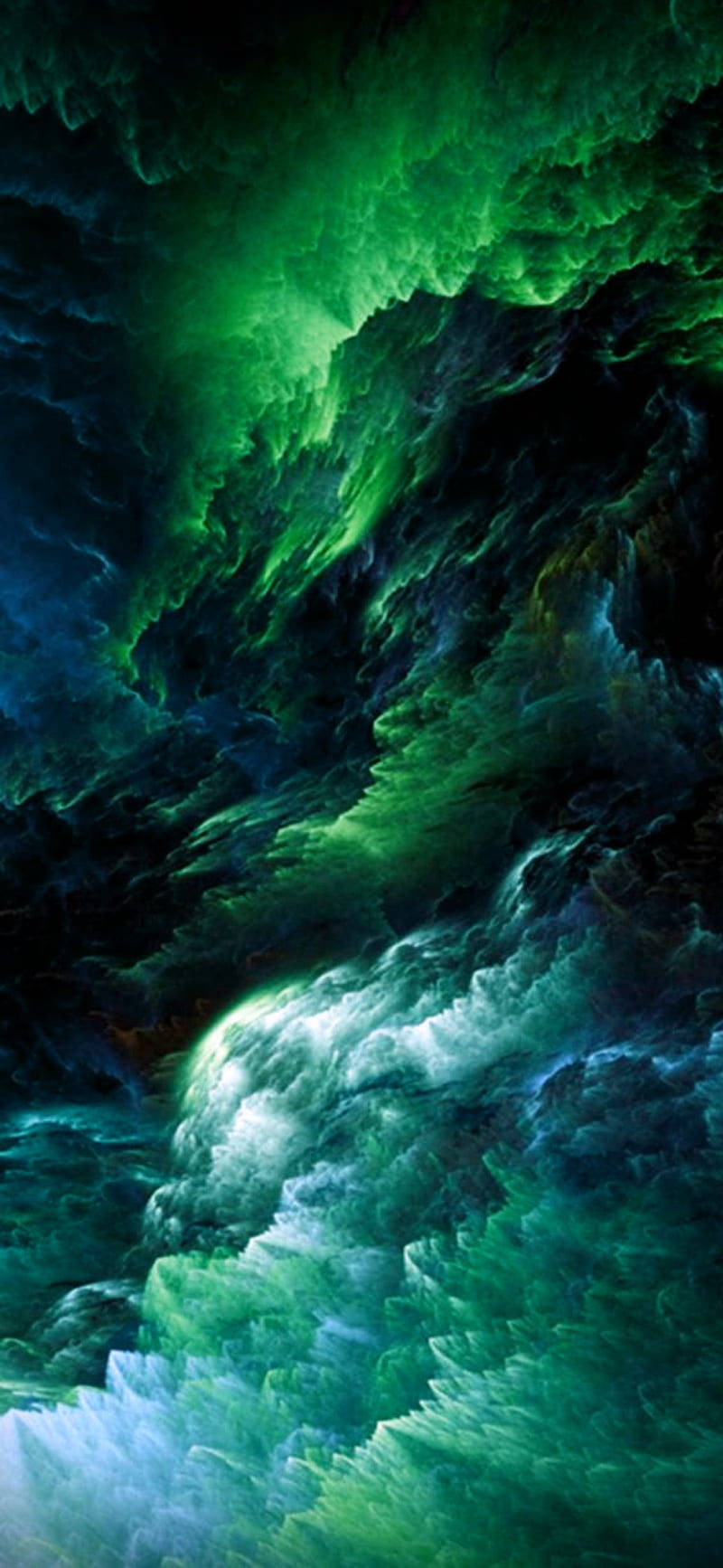 Скални и кристални образувания Green iPhone Тапет
