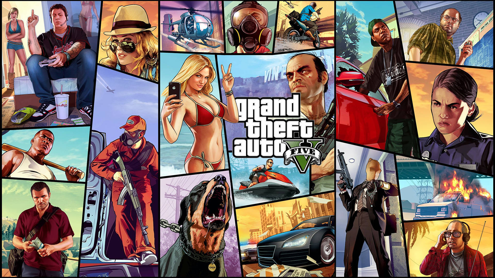 GTA 5 2560x1440 плочка колаж