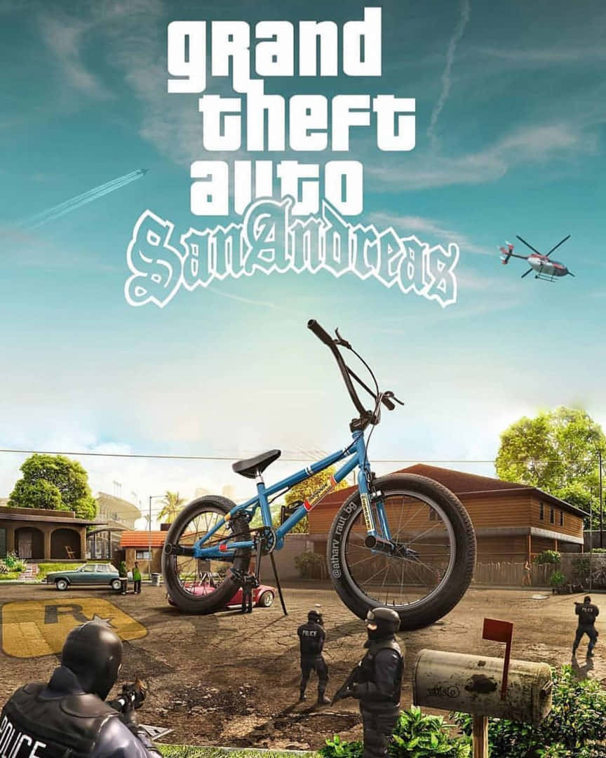 Фон GTA Grand Theft Auto San Andreas Голямо BMX колело Тапет