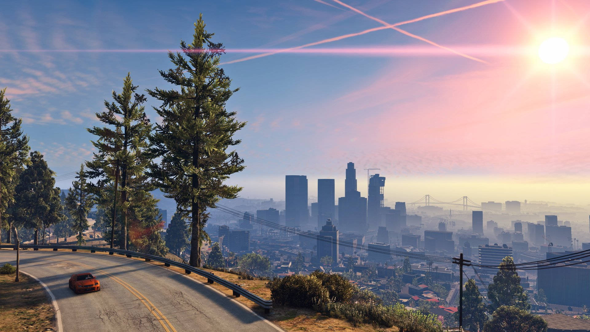 Спокойна GTA утринна гледка Тапет