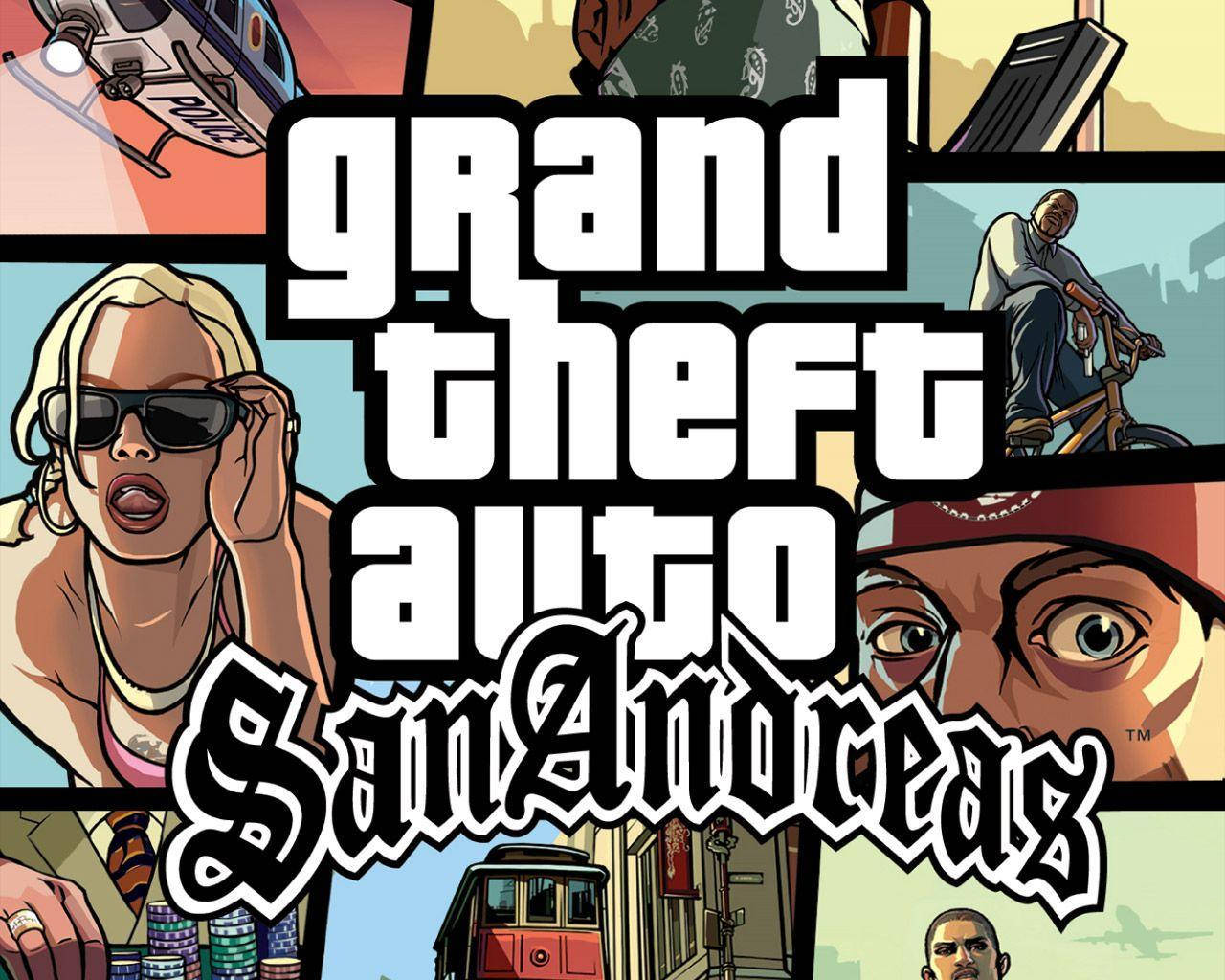 Класическа заглавна сцена на GTA San Andreas Тапет