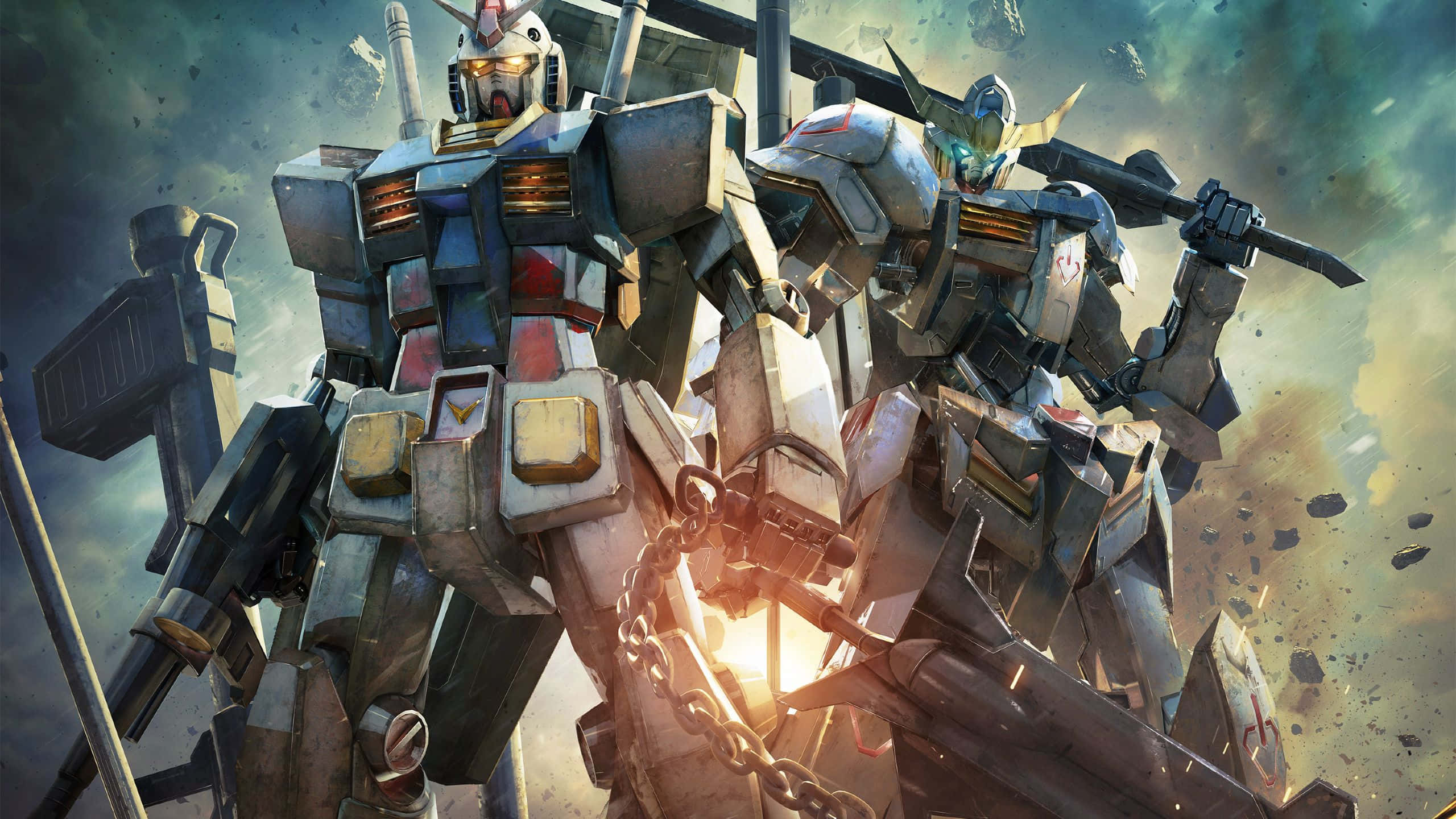 Двуоръжен Gundam за десктоп Тапет