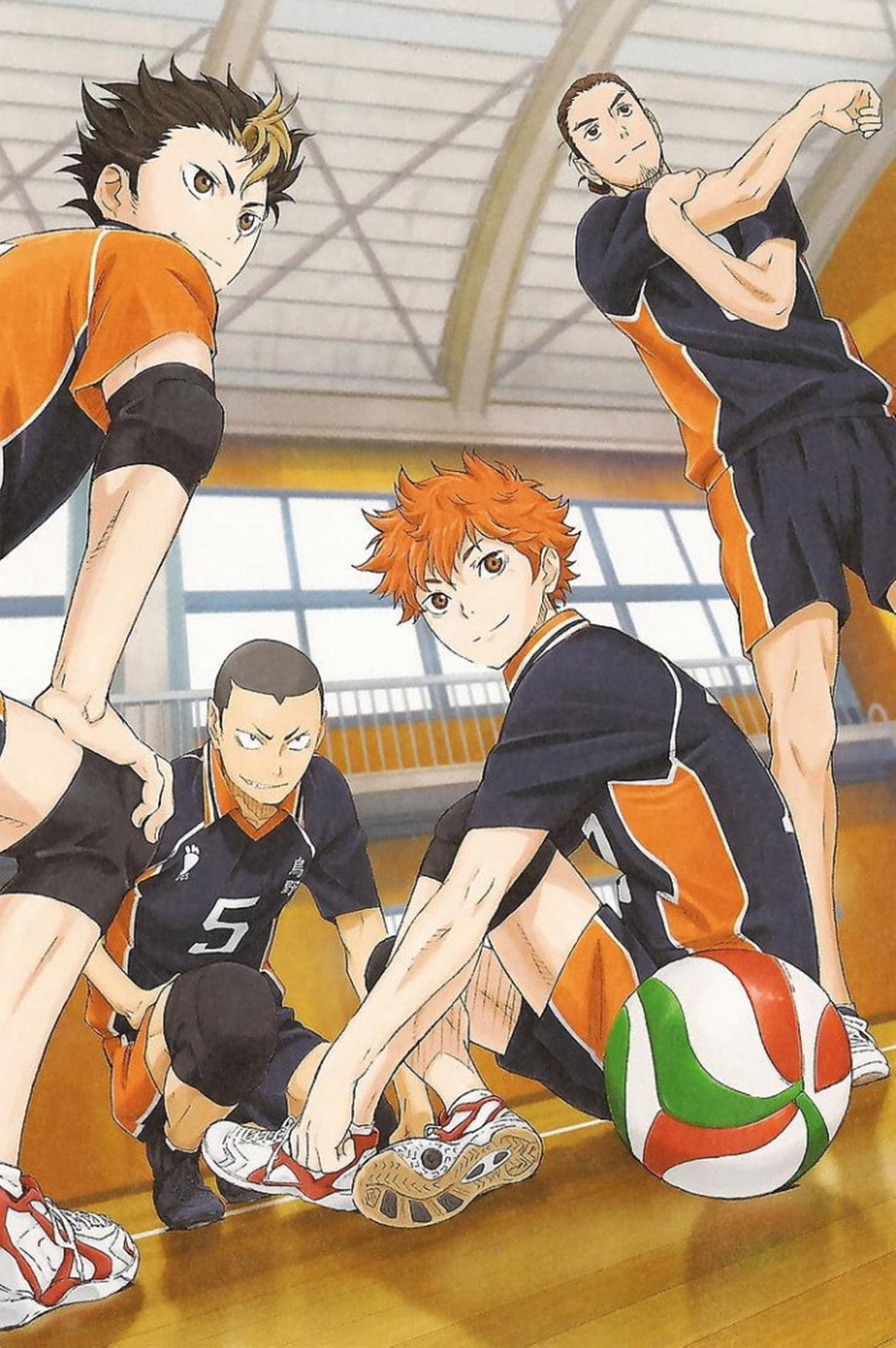 Haikyuu 4K Загряване Тапет