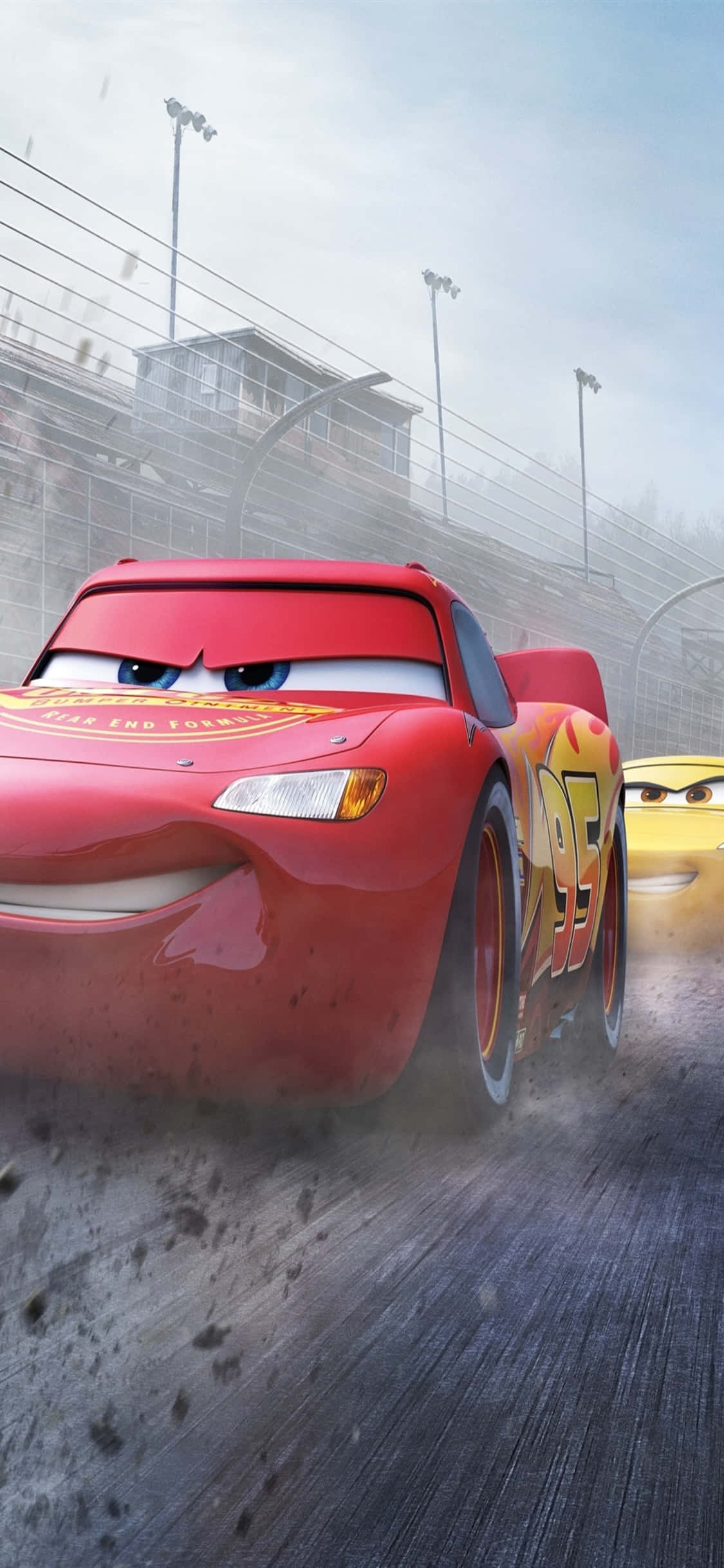 Happy Racing McQueen iPhone X Cars Background Тапет