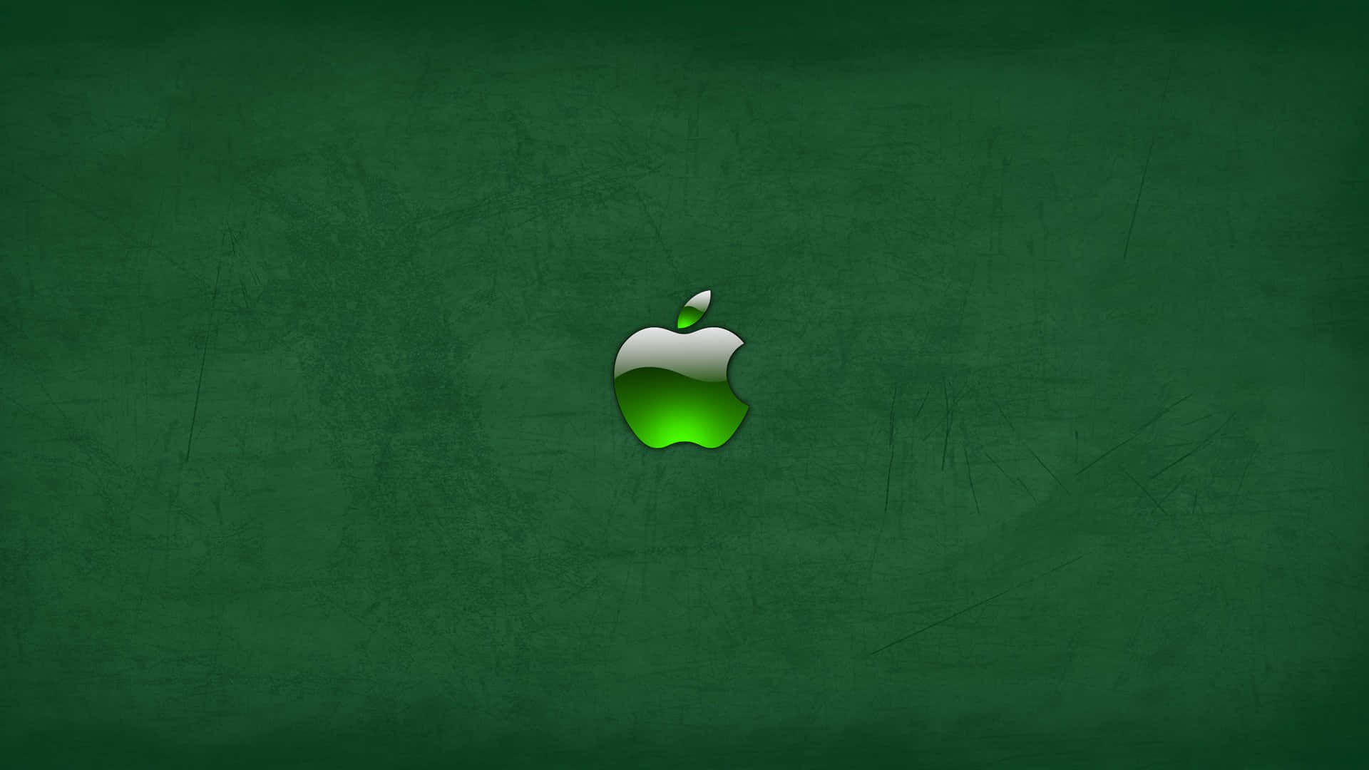 Тъмнозелен лого HD Apple фон Тапет
