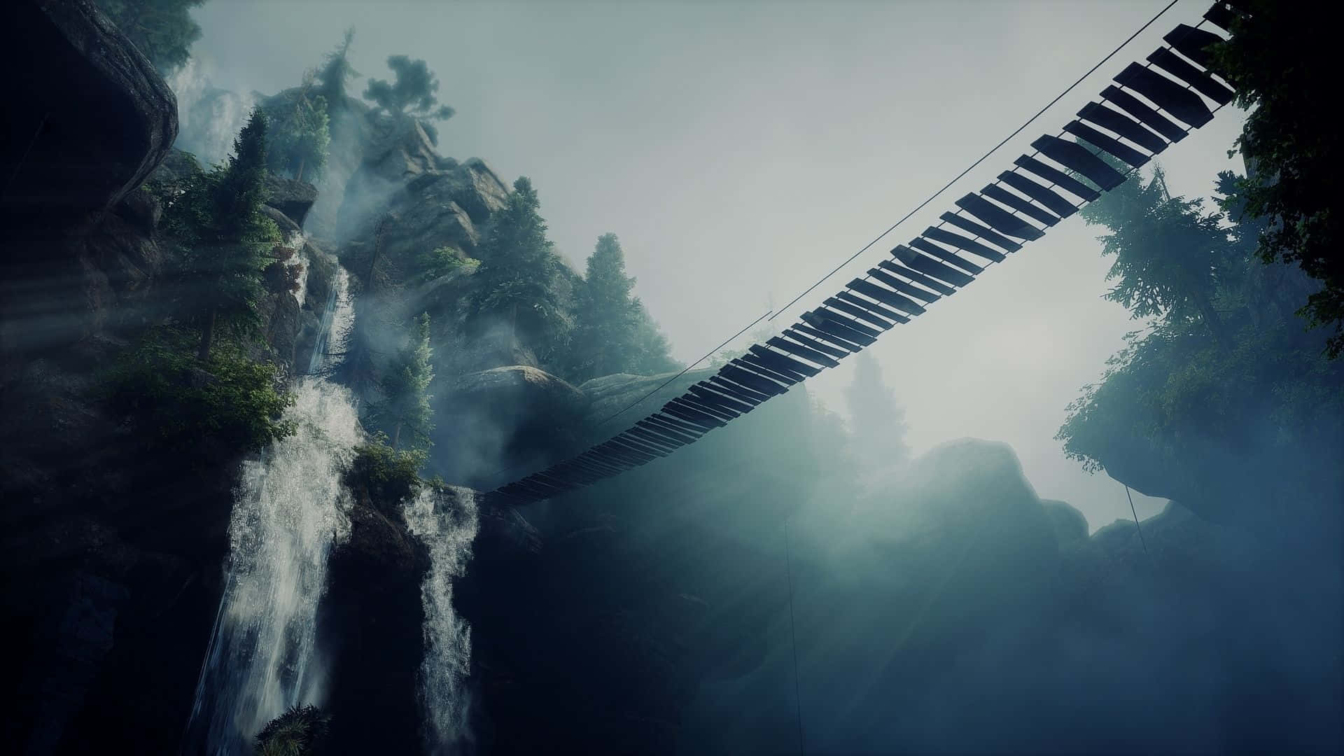 Висящ мост HD Dragon Age Inquisition фон Тапет