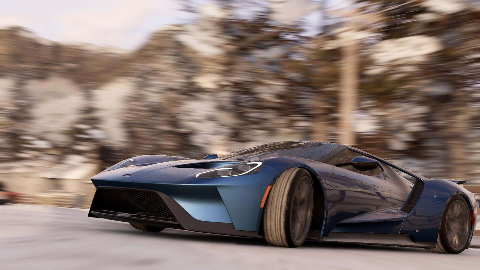 Фон HD Project Cars със син Ford GT Тапет