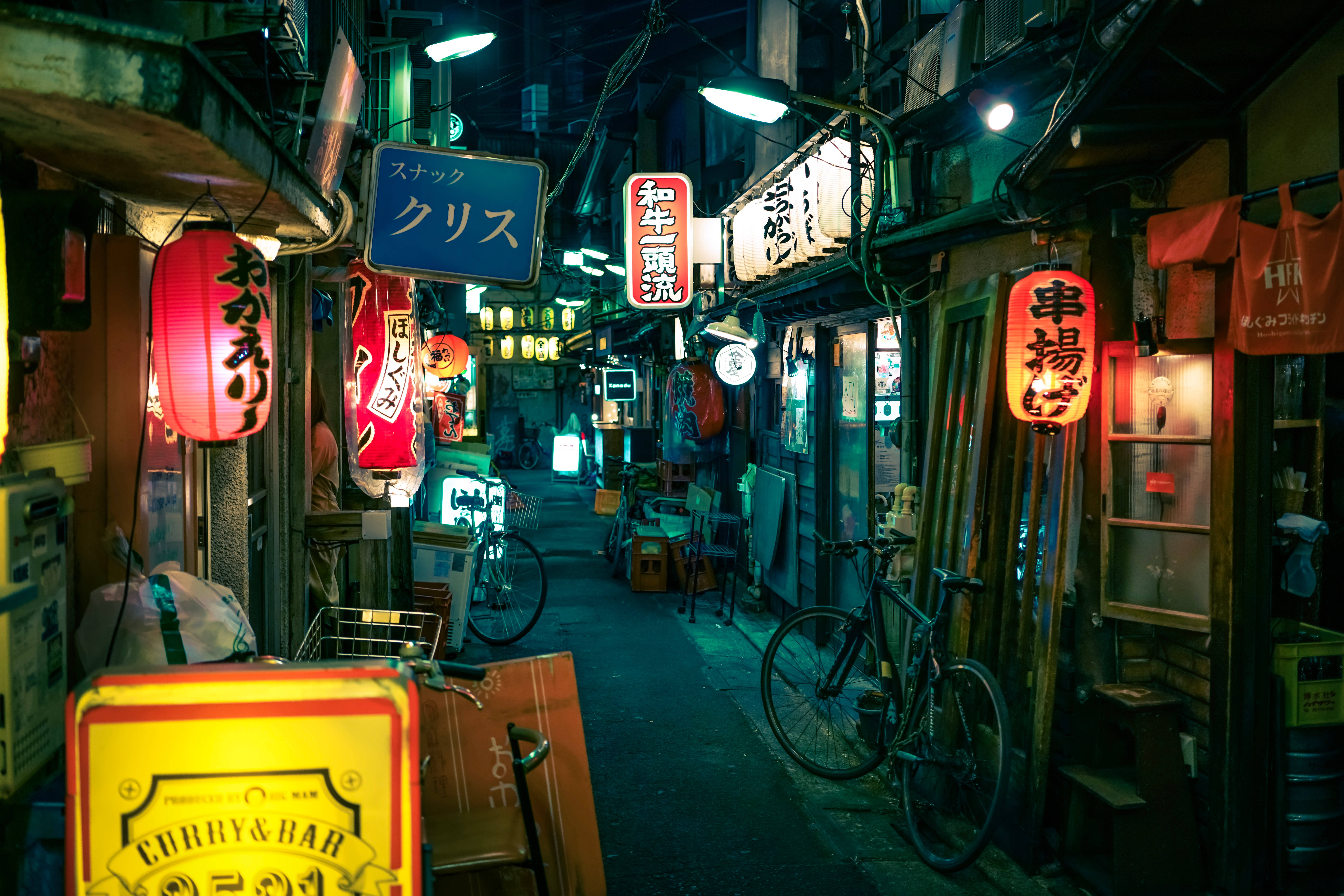 Японски HD ресторант Tokyo Alley Тапет