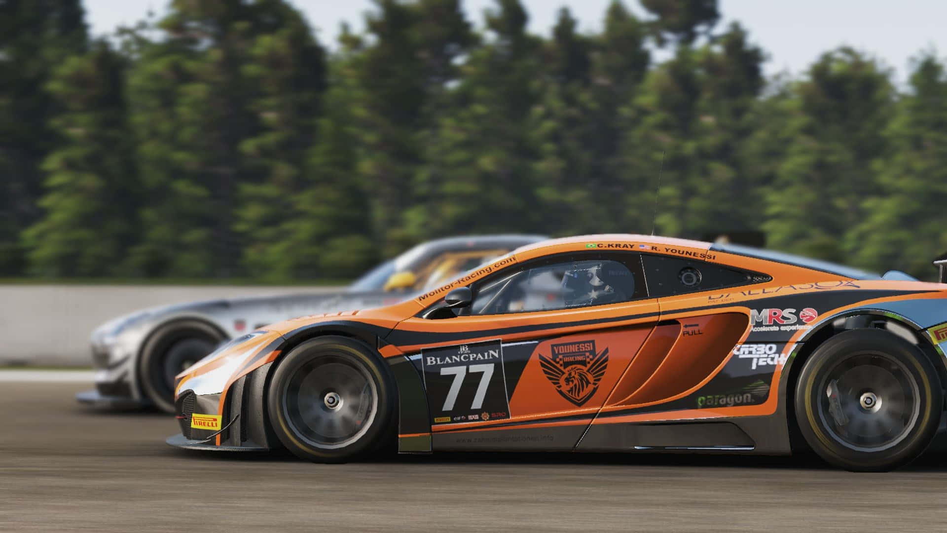 HD фон Project Cars оранжев McLaren 12C Тапет