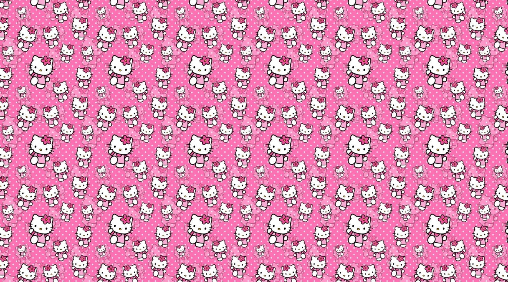Розова Hello Kitty ходеща графика Тапет