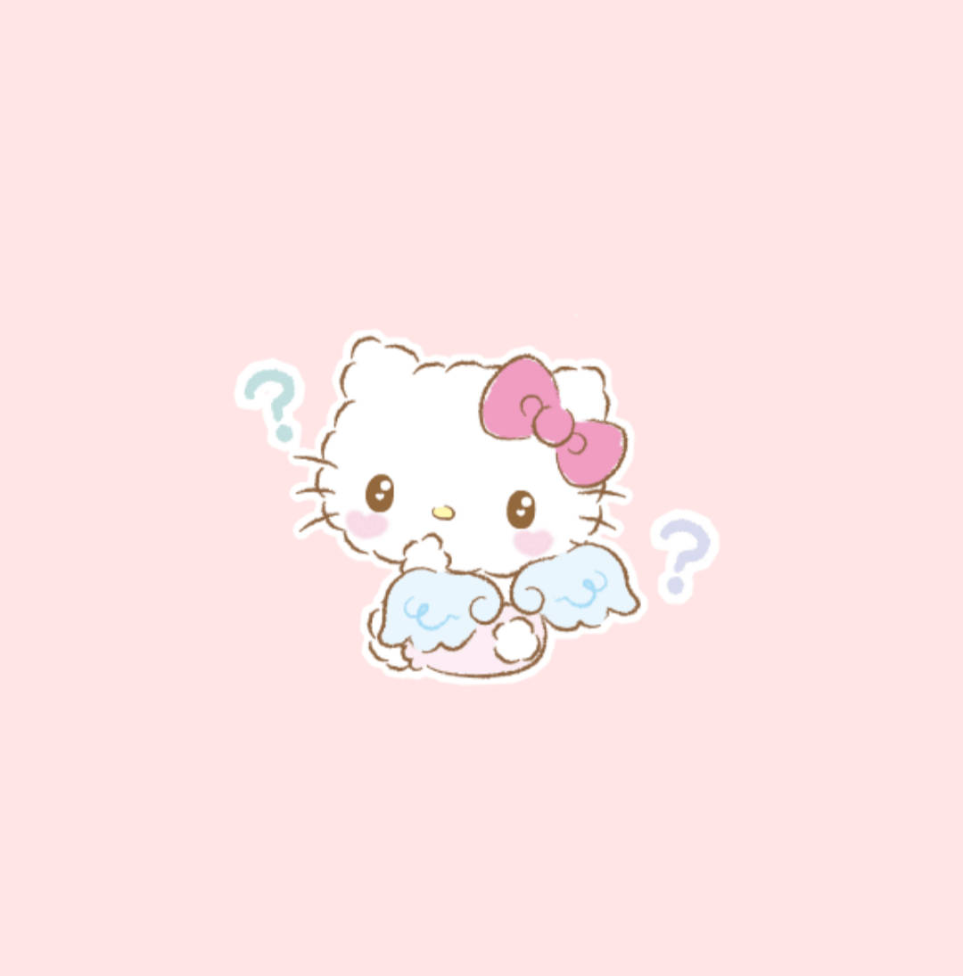 Ангелска естетика Hello Kitty Тапет