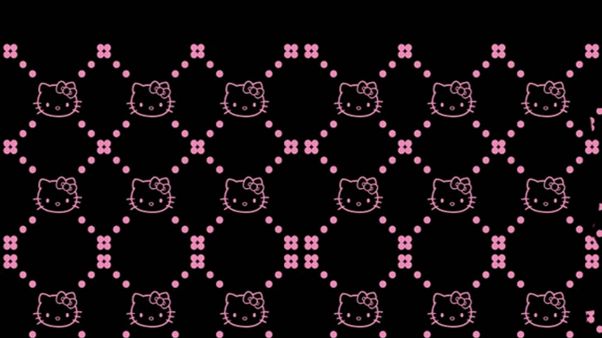 Розов и черен модел Hello Kitty Тапет