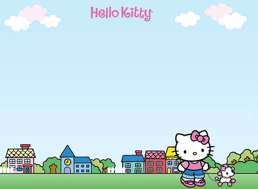 Естетична разходка на Hello Kitty Тапет