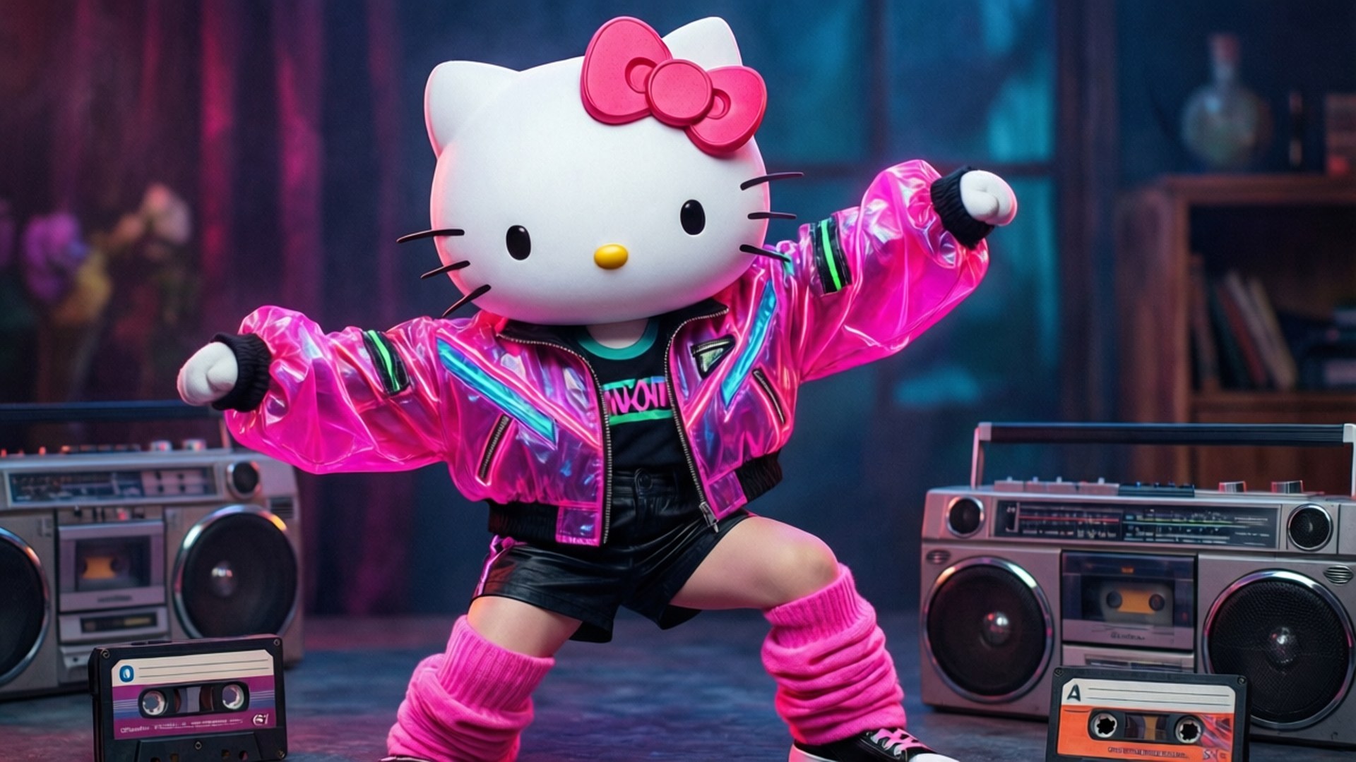 Ретро Hello Kitty Тапет